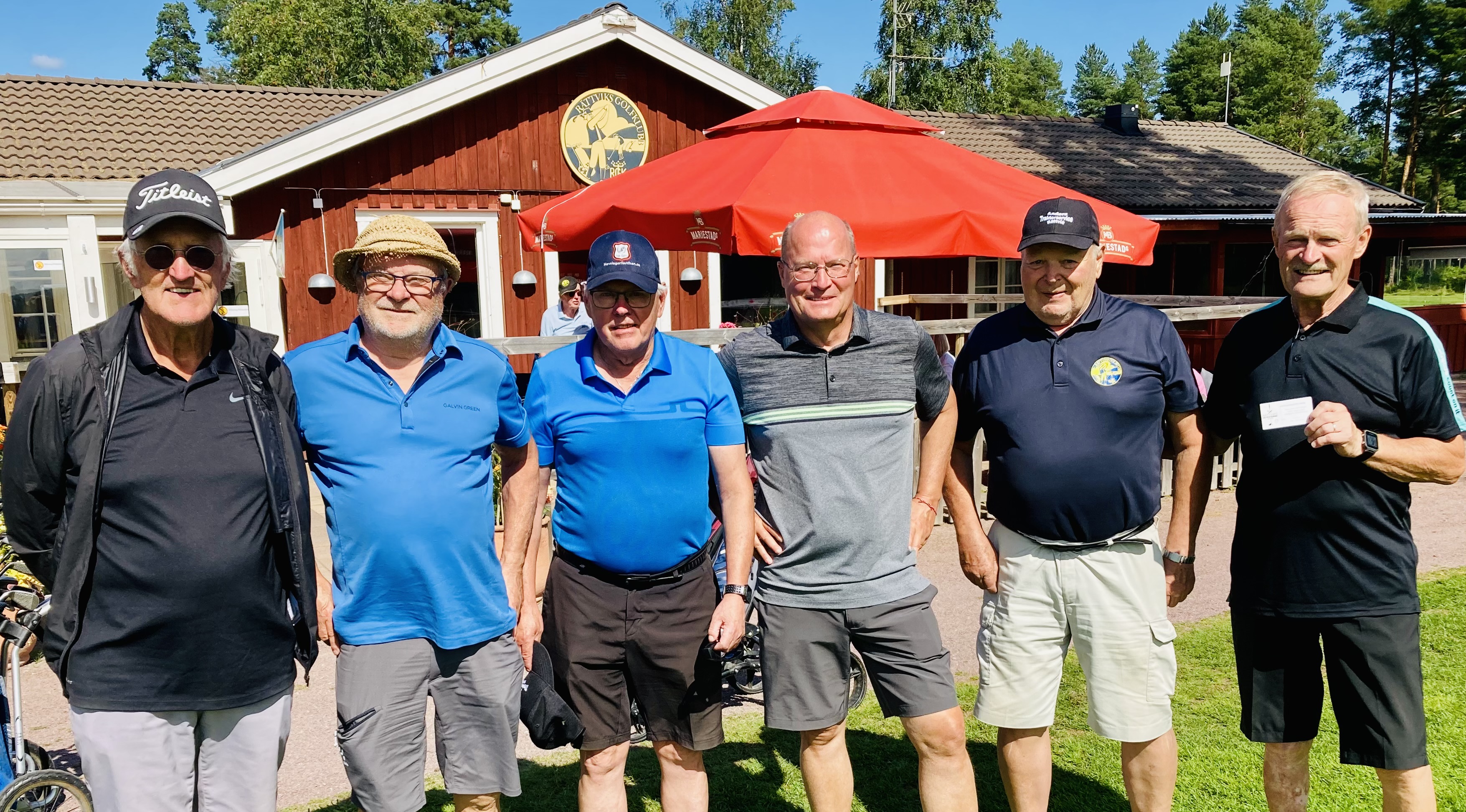 Pristagare fr v Hans Jax, Gunnar Friberg, Tage Blixt, Mikael Abelin, Åke Rosengren och lunchvinnare Jan-Olof Rehnstrand.